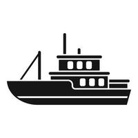 Fish boat icon simple vector. Sea vessel vector