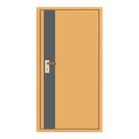 Entrance door icon cartoon vector. Home exterior vector