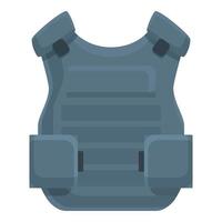 Vest icon cartoon vector. Army bulletproof vector