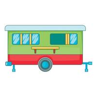 Mobile home icon, cartoon style vector