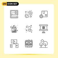 9 Thematic Vector Outlines and Editable Symbols of reload savings premium product money coins Editable Vector Design Elements