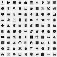 Set of 100 Universal Icons vector