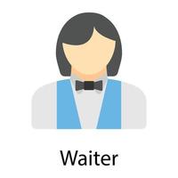 Trendy Waiter Concepts vector