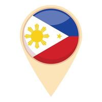 vector de dibujos animados de icono de ubicación de filipinas. viajes culturales