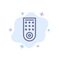 Control Remote TV Blue Icon on Abstract Cloud Background vector