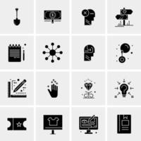 16 Universal Business Icons Vector Creative Icon Illustration to use in web and Mobile Related project