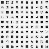 Set of 100 Universal Icons vector