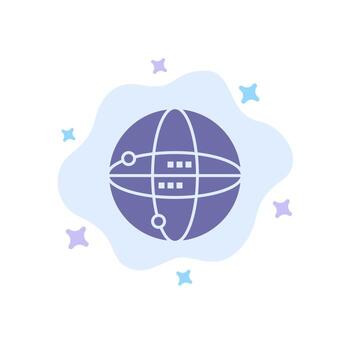 World Internet Computing Globe Blue Icon on Abstract Cloud Background vector