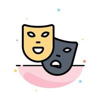 Masks Roles Theater Madrigal Abstract Flat Color Icon Template vector