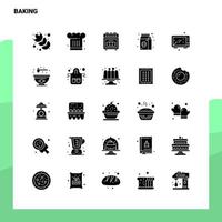 25 Baking Icon set Solid Glyph Icon Vector Illustration Template For Web and Mobile Ideas for business company