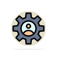 Gear Controls Profile Use Abstract Circle Background Flat color Icon vector