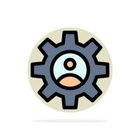 Gear Controls Profile Use Abstract Circle Background Flat color Icon vector