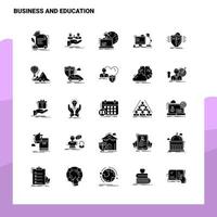 25 Business And Education Icon set Solid Glyph Icon Vector Illustration Template For Web and Mobile Ideas for business company