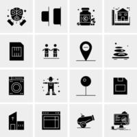 16 iconos de negocios universales vector ilustración de icono creativo para usar en proyectos relacionados con la web y dispositivos móviles