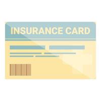 vector de dibujos animados de icono de diseño de tarjeta de seguro. Salud médica