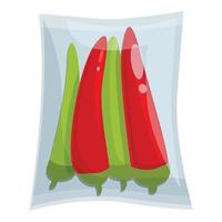 Pepper pack icon cartoon vector. Vacuum bag vector