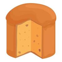 Panettone idea cake icon cartoon vector. Italian bread vector