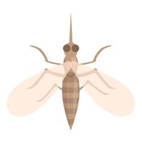 vector de dibujos animados de icono de insecto mosquito. protección contra el dengue