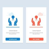 Care Breast Cancer Ribbon Woman  Blue and Red Download and Buy Now web Widget Card Template vector