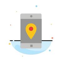 Application Mobile Mobile Application Location Map Abstract Flat Color Icon Template vector