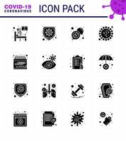 Coronavirus 2019nCoV Covid19 Prevention icon set date virus bubble covid bacteria viral coronavirus 2019nov disease Vector Design Elements