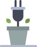 Plug Plant Technology  Flat Color Icon Vector icon banner Template