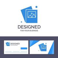 Creative Business Card and Logo template Gallery Image Photo Vector Illustration