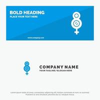 Eight 8 Symbol Female SOlid Icon Website Banner and Business Logo Template vector