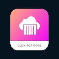 Cloud Connection Music Audio Mobile App Icon Design vector