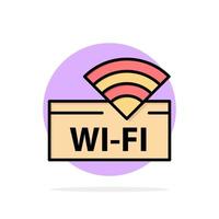 Hotel Wifi Service Device Abstract Circle Background Flat color Icon vector