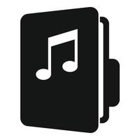 Music folder icon simple vector. File archive vector