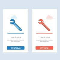 Wrench Option Tool Spanner Tool  Blue and Red Download and Buy Now web Widget Card Template vector