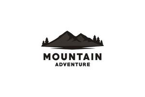 inspiración para el diseño del logo hipster de montaña, viaje y aventura vector