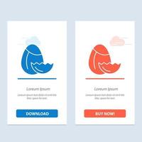 Egg Nature Easter  Blue and Red Download and Buy Now web Widget Card Template vector