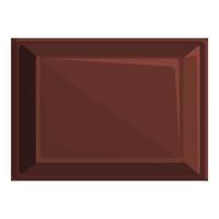 vector de dibujos animados de icono de bloque de barra de chocolate. caramelo de cacao