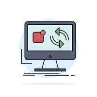 update app application install sync Flat Color Icon Vector