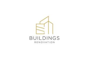 Letter E for Real Estate Remodeling Logo. Construction Architecture Building Logo Design Template Element. vector