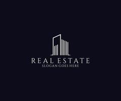 Real Estate Logo. Construction Architecture Building Logo Design Template Element. vector