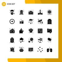 Modern Set of 25 Solid Glyphs and symbols such as globe plumbing e plumber tutorials Editable Vector Design Elements