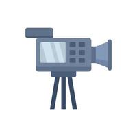 Cameraman video camera icon flat isolated vector