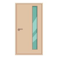 Animation door icon cartoon vector. Home exterior vector