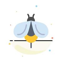 Bee Fly Honey Bug Abstract Flat Color Icon Template vector