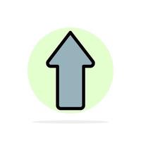 Arrow Arrows Up Upload Abstract Circle Background Flat color Icon vector