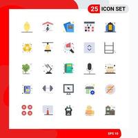 25 Universal Flat Colors Set for Web and Mobile Applications real building image interface develop Editable Vector Design Elements