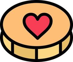 Favorite Heart Love Loves Business Logo Template Flat Color vector