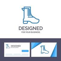 actividad de plantilla de logotipo y tarjeta de visita creativa ilustración de vector de resorte de zapato de correr