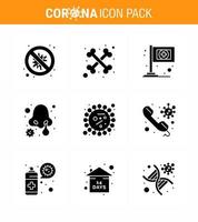 25 Coronavirus Emergency Iconset Blue Design such as covid bacteria assistance nose infection disease viral coronavirus 2019nov disease Vector Design Elements