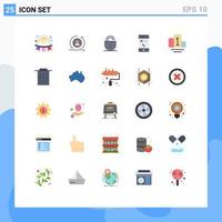 Pictogram Set of 25 Simple Flat Colors of podium phone digital charge internet Editable Vector Design Elements