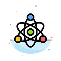 Atom Educate Education Abstract Flat Color Icon Template vector