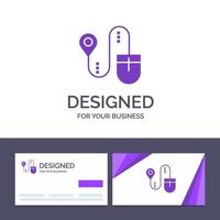 Creative Business Card and Logo template Mouse Location Search Computer Vector Illustration